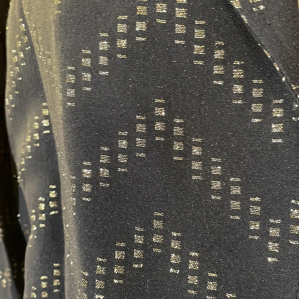 Chico’s Chevron Jacket in dark blue and silver (size 2) - Picture 3 of 9
